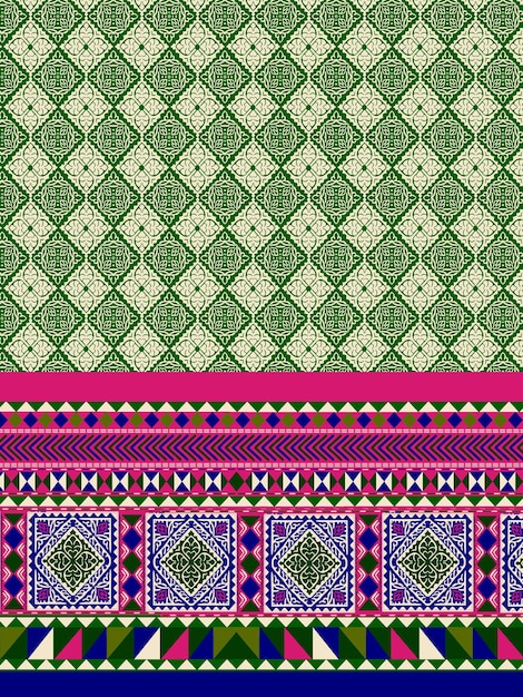 Diseño textil Kurti Diseño de impresión digital Diseño de trajes para mujeres pakistaníes Diseño para impresión