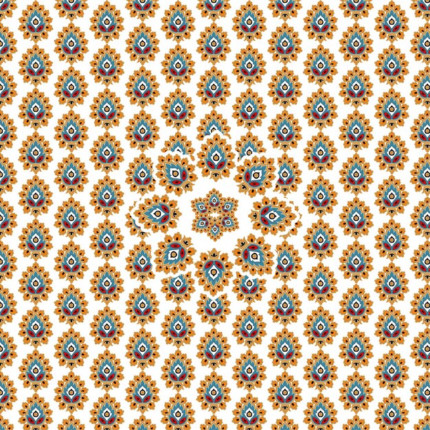 Diseño textil de patrón dorado asiático
