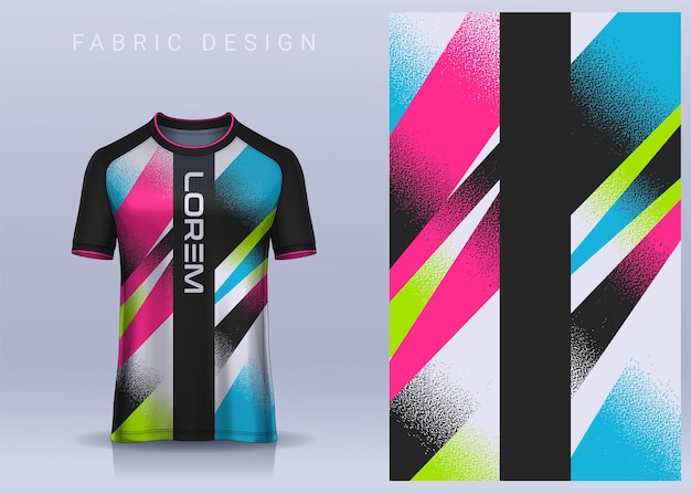 Diseño textil de tela para camiseta deportiva camiseta de fútbol para vista frontal uniforme del club de fútbol