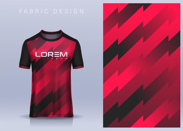 Diseño textil de tela para camiseta deportiva Plantilla de camiseta de fútbol para vista frontal del uniforme del club de fútbol
