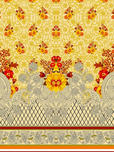 Diseño de textiles diseño digital tela impresión papel tapiz diseño de camisa de stock