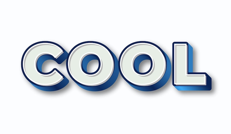 Vector diseño de texto 3d efecto de texto editable de vector libre tridente estilo de fuente 3d de agua y océano