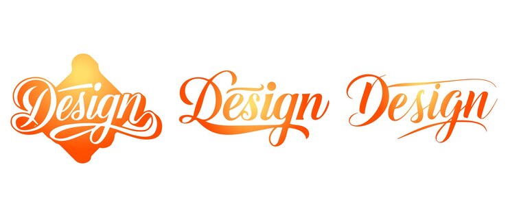 Vector diseño de texto caligrafía y tipografía diseño de plantilla blanca