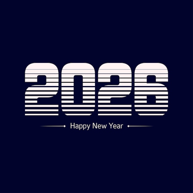Diseño de texto de Feliz Año Nuevo 2026 portada del diario de negocios para 2026 con deseos plantilla de diseño de folleto