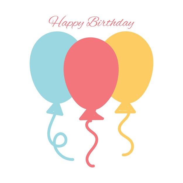 Diseño de texto de feliz cumpleaños con icono de cumpleaños