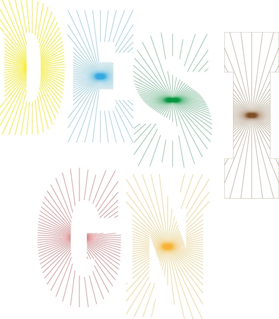 Diseño del texto de las letras