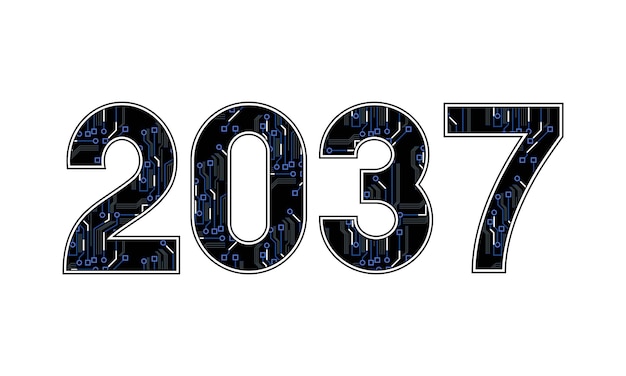 Diseño del texto del logotipo del Año Nuevo