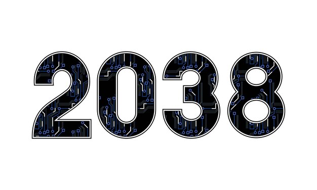 Diseño del texto del logotipo del Año Nuevo