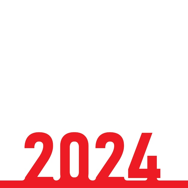 Diseño de texto del logotipo de feliz año nuevo 2024 ilustración vectorial