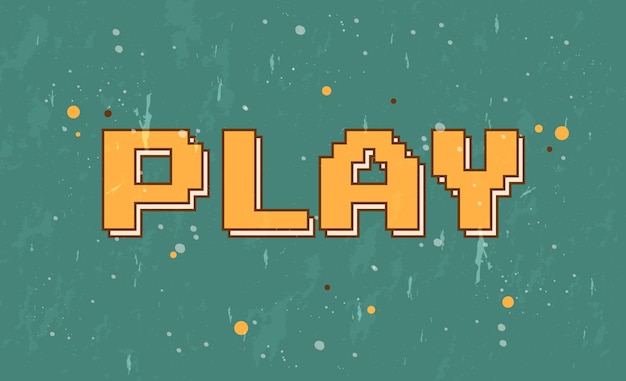 Diseño de texto tipográfico de estilo retro con el concepto de juegos antiguos Estilo de diseño retro vintage