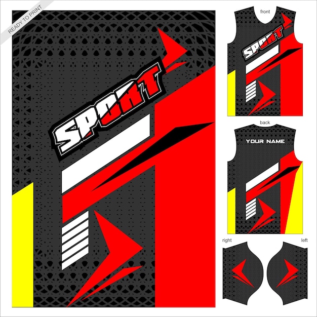 Vector diseño de textura de jersey deportivo listo para imprimir para fábrica de sublimación para carreras de ciclismo de fútbol