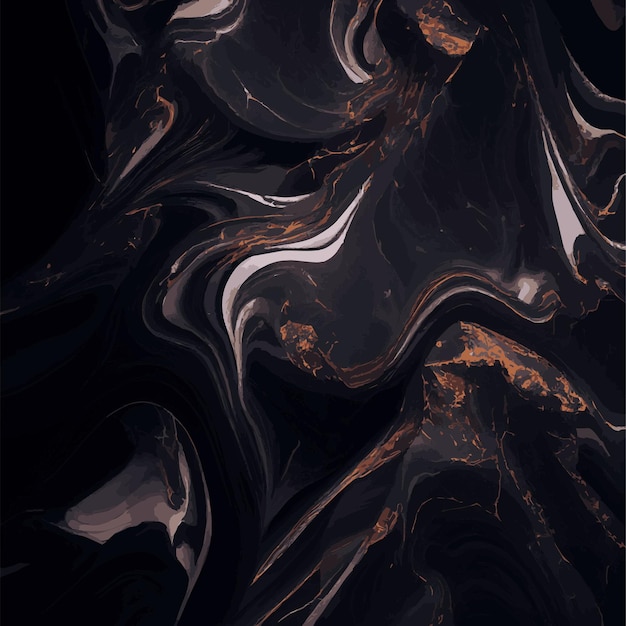 Diseño de textura de mármol negro superficie de mármol oscuro colorido líneas doradas curvas diseño de fondo abstracto brillante