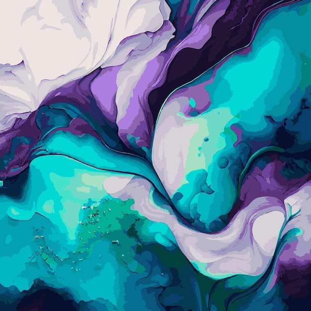 Diseño de textura de mármol superficie de mármol multicolor colorido líneas curvas fondo de diseño abstracto brillante Vector