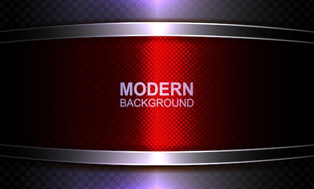 Diseño de textura oscura con un marco rojo ondulado con un borde brillante