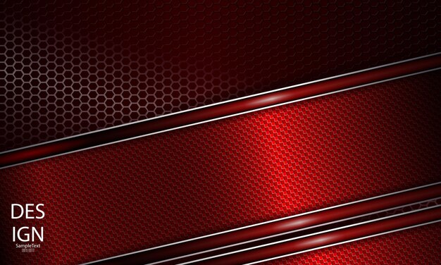 Diseño textural geométrico abstracto de rojo oscuro con marco y rejilla de malla