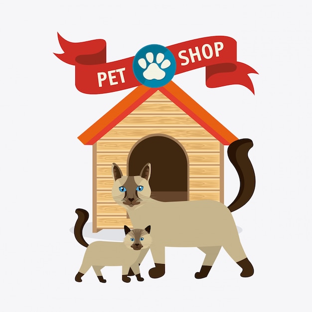 Diseño de tienda de mascotas.