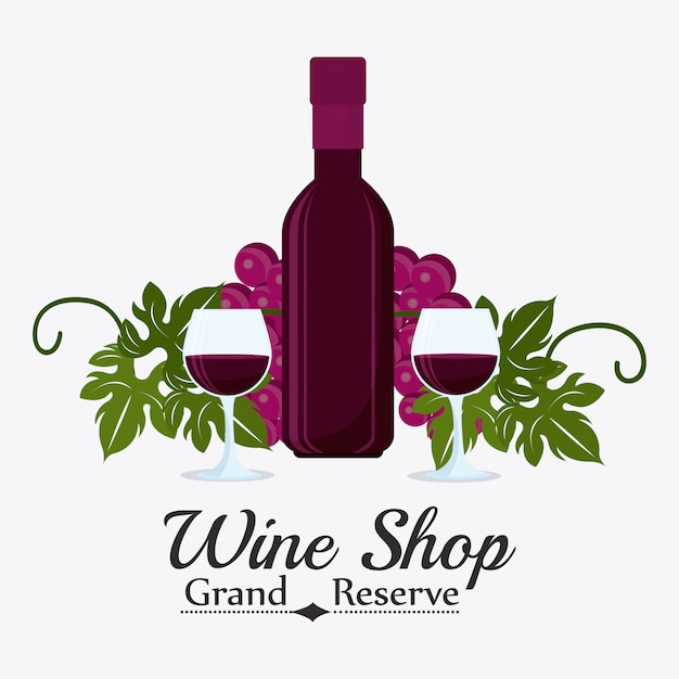 Diseño de tienda de vinos.