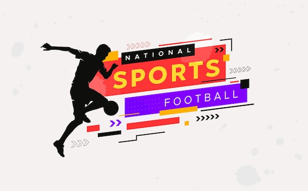 El diseño tiene el concepto de celebrar el Día Nacional del Deporte con jugadores de fútbol.