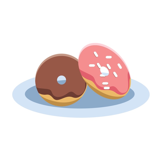 Diseño típico de vector de donut indonesio