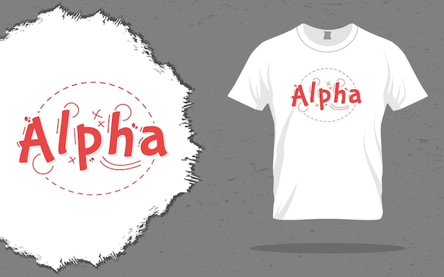 Diseño de tipografía alfa moderna para la impresión de camisetas.