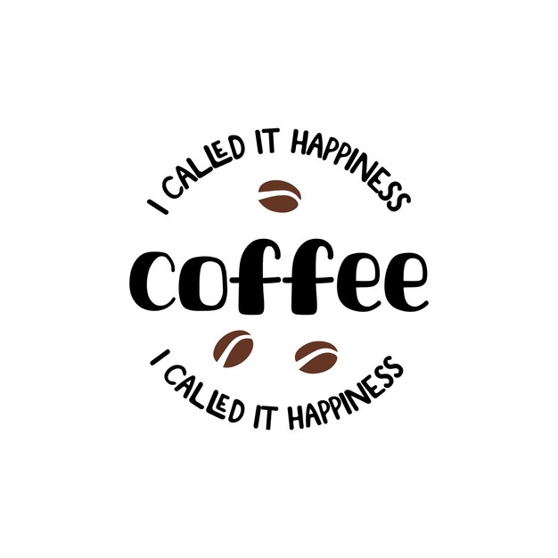 Diseño de tipografía de café para camiseta.