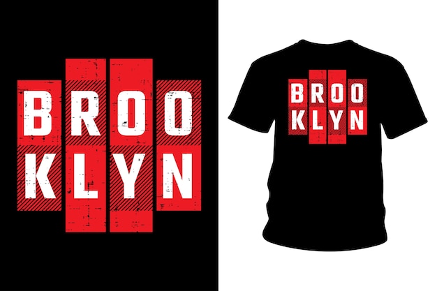 Diseño de tipografía de camiseta de brooklyn