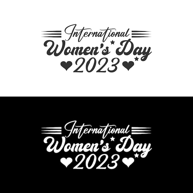 Diseño de tipografía de camiseta feliz día de la mujer