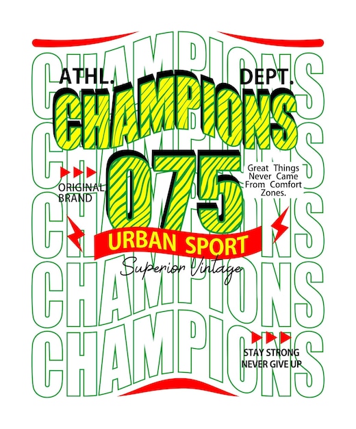 Diseño de tipografía campeones 075