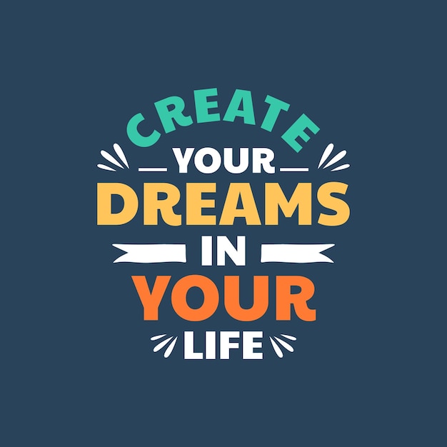 Diseño de tipografía de citas de letras Ilustración de cita motivacional escrita a mano