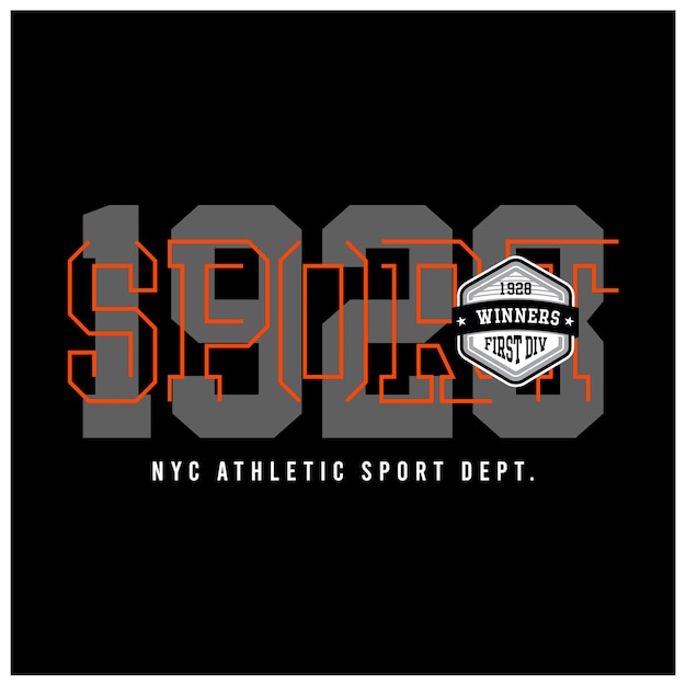 Diseño de tipografía deportiva listo para imprimir para camisetas