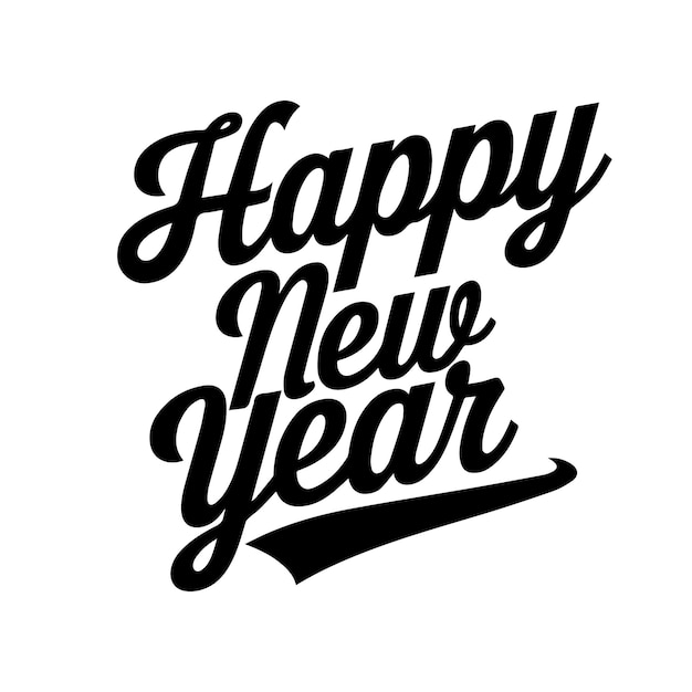 Diseño de tipografía feliz año nuevo