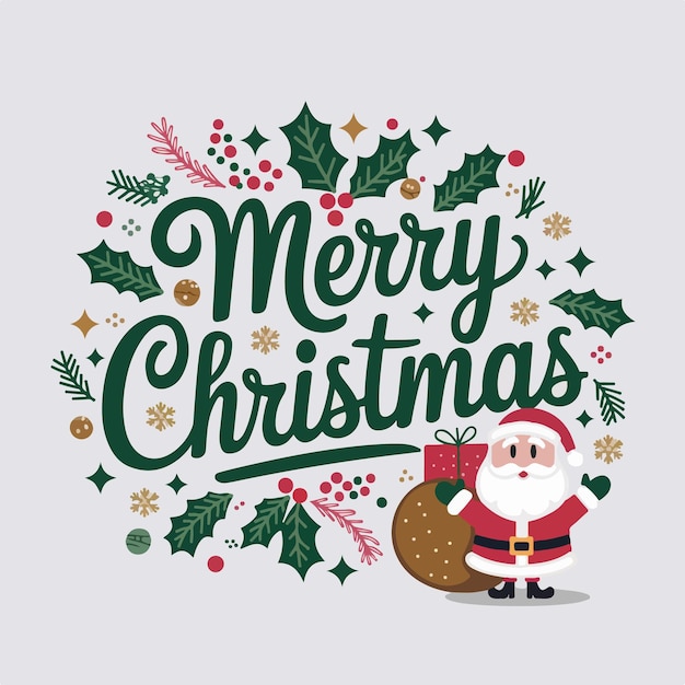 Diseño de tipografía de feliz navidad