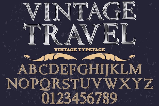 diseño de tipografía de fuente vintage viajes