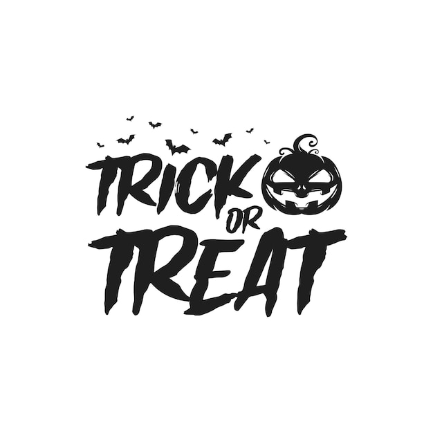 Diseño de tipografía de Halloween aterrador con calabazas