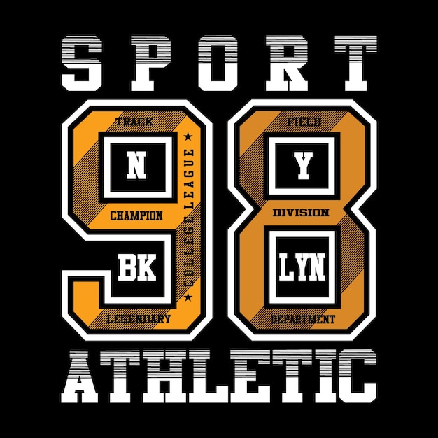 diseño de tipografía de letras de camiseta deportiva deportiva vectorial