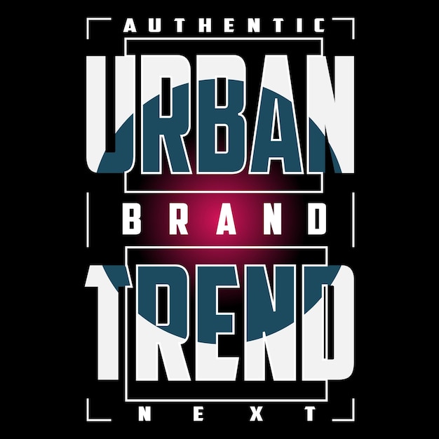 diseño de tipografía de letras de tendencia urbana de camiseta vectorial