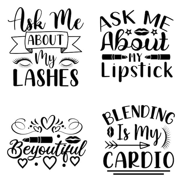 Vector diseño de tipografía de maquillaje