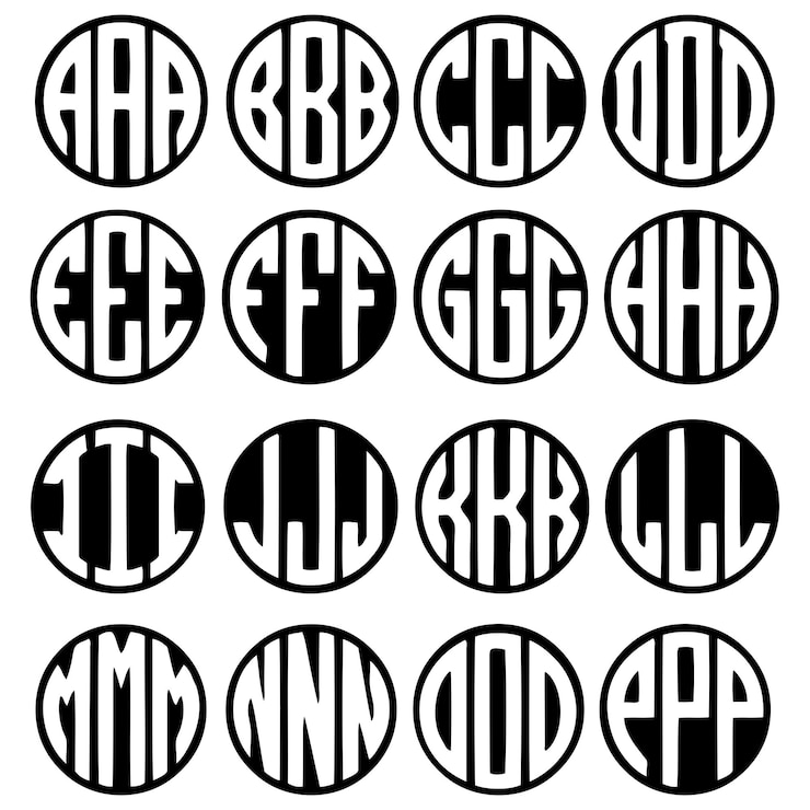 Vector diseño de tipografía de monograma de la a a la z