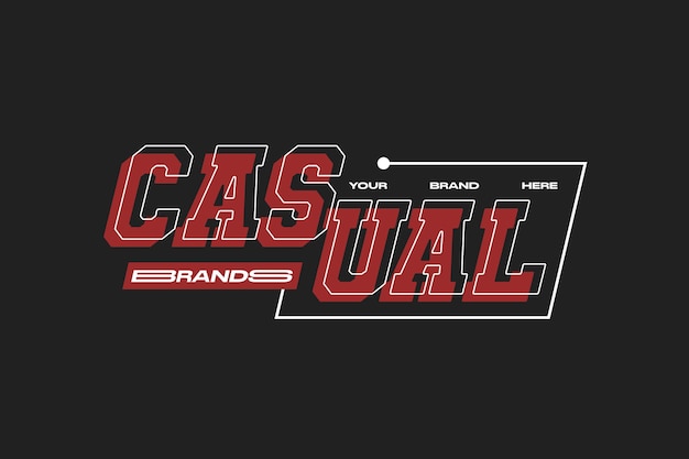Diseño de tipografía en negrita de marcas casuales