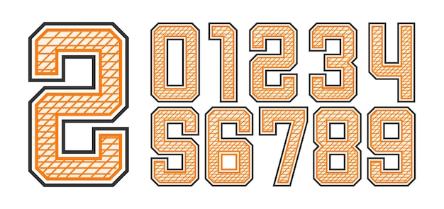Diseño y tipografía de números de jersey