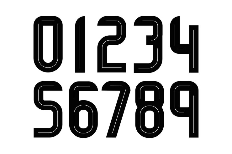 Diseño y tipografía de números de jersey