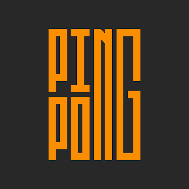 Vector diseño de tipografía de ping pong