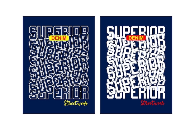 Diseño de tipografía superior para estampado de camisetas.