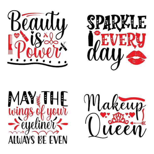 Vector diseño de tipografía svg de maquillaje