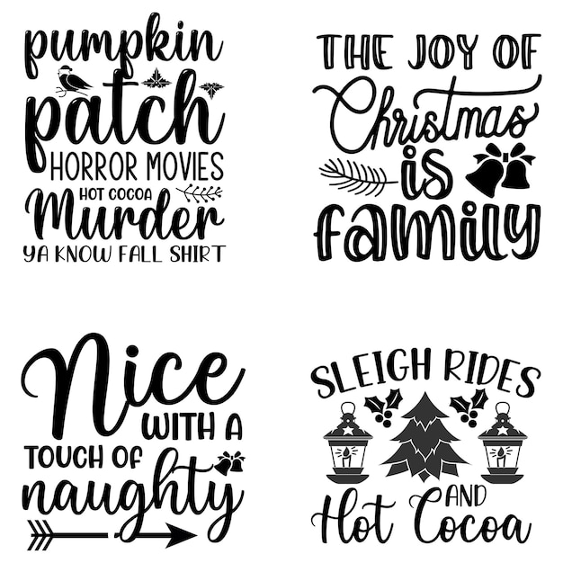 Diseño de tipografía Svg de Navidad