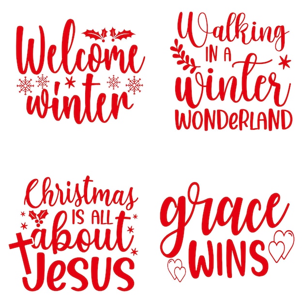 Diseño de tipografía Svg de Navidad