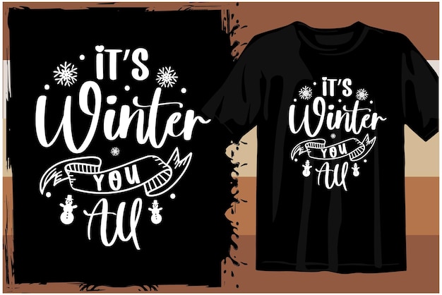 Diseño de tipografía de temporada de invierno para impresión en camiseta. Diseño de invierno Gráficos vectoriales. Invierno SVG