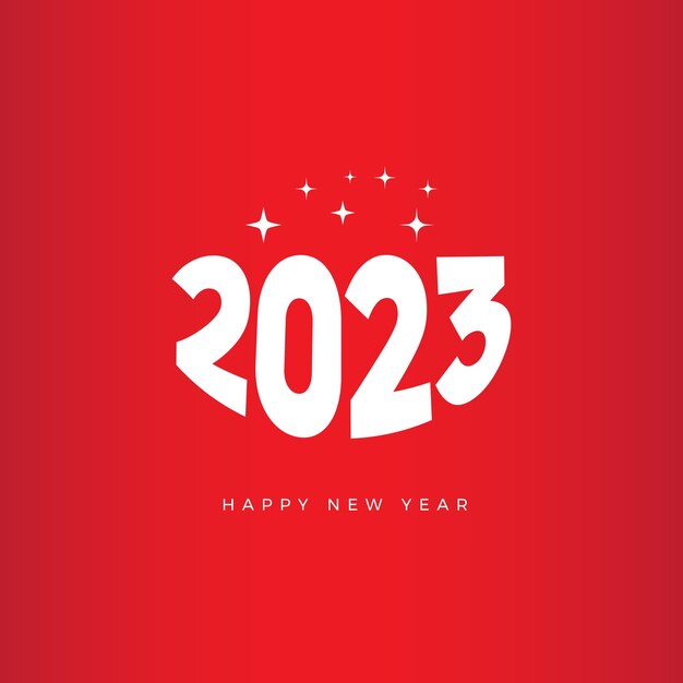 diseño de tipografía de texto feliz año nuevo 2023