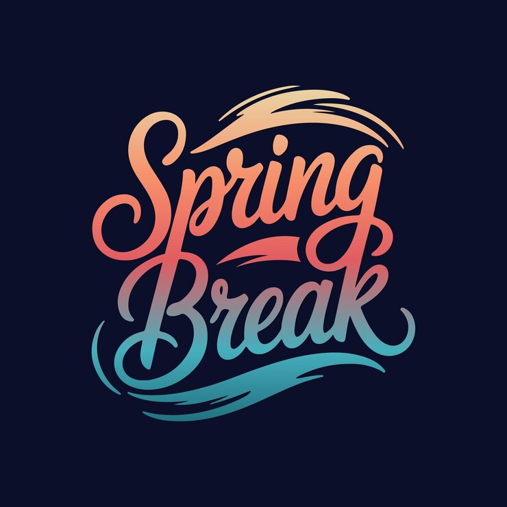 Vector diseño de tipografía para las vacaciones de primavera