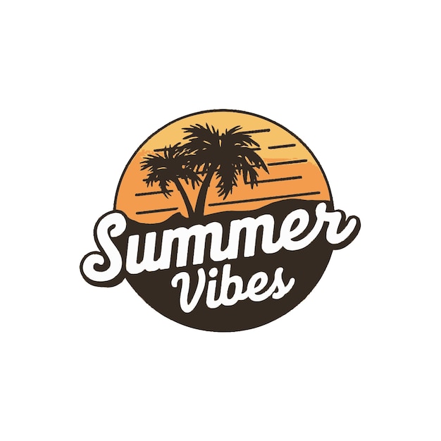 Diseño de tipografía y vector libre de Summer Vibes
